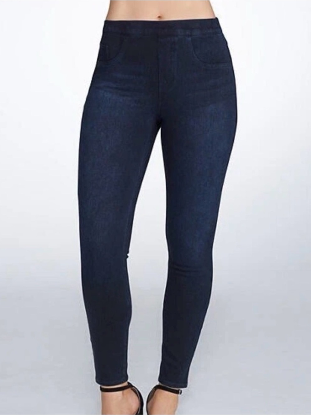 SPANX Dark Twilight Denim High-Rise Skinny Jeans